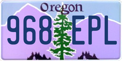 OR license plate 968EPL