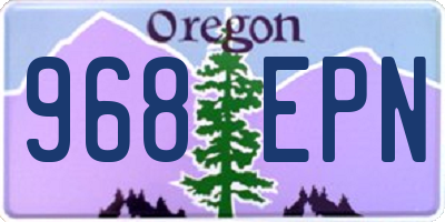 OR license plate 968EPN