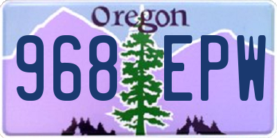 OR license plate 968EPW