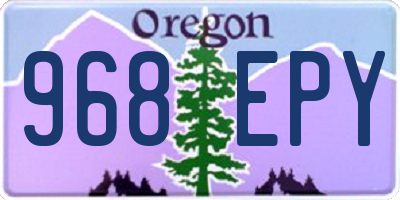 OR license plate 968EPY