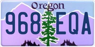 OR license plate 968EQA