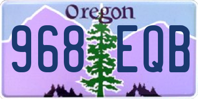 OR license plate 968EQB