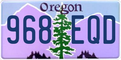 OR license plate 968EQD