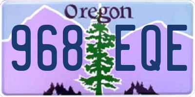 OR license plate 968EQE