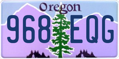 OR license plate 968EQG