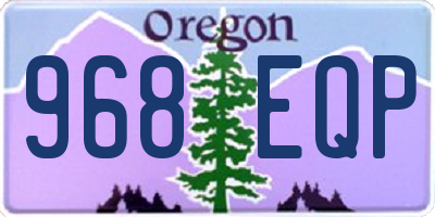 OR license plate 968EQP