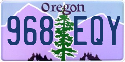 OR license plate 968EQY