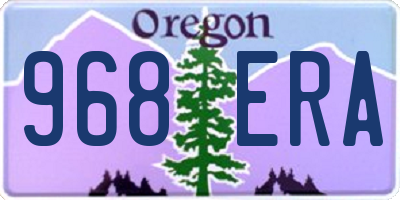 OR license plate 968ERA