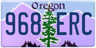 OR license plate 968ERC