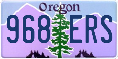 OR license plate 968ERS