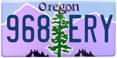 OR license plate 968ERY