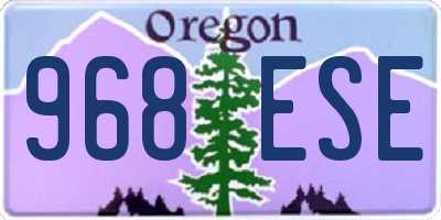 OR license plate 968ESE