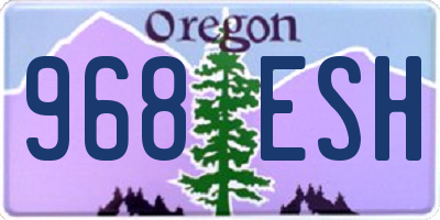 OR license plate 968ESH