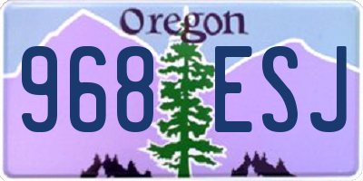 OR license plate 968ESJ