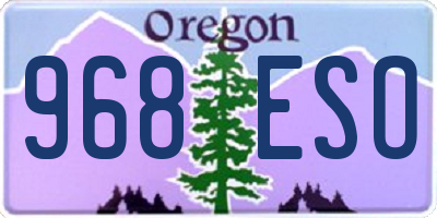 OR license plate 968ESO