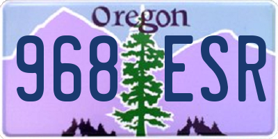OR license plate 968ESR
