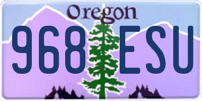 OR license plate 968ESU