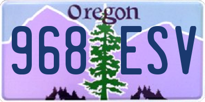 OR license plate 968ESV