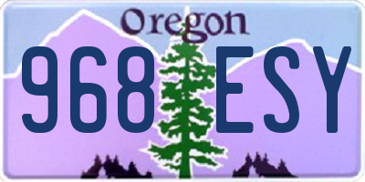 OR license plate 968ESY