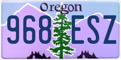 OR license plate 968ESZ
