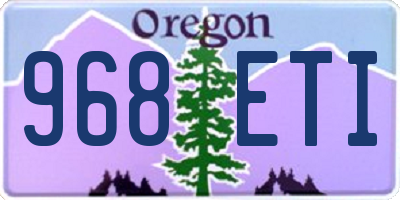 OR license plate 968ETI