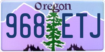 OR license plate 968ETJ