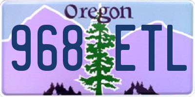 OR license plate 968ETL