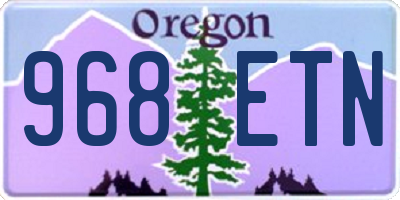 OR license plate 968ETN