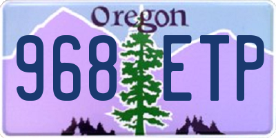 OR license plate 968ETP