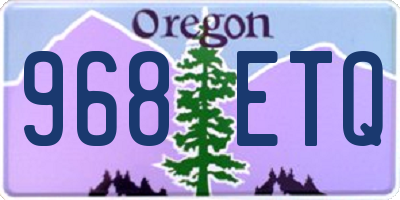 OR license plate 968ETQ