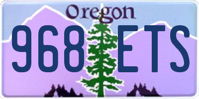 OR license plate 968ETS