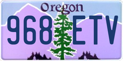 OR license plate 968ETV