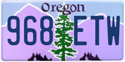 OR license plate 968ETW