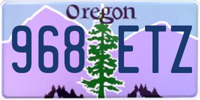 OR license plate 968ETZ