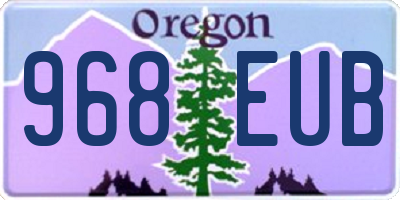 OR license plate 968EUB