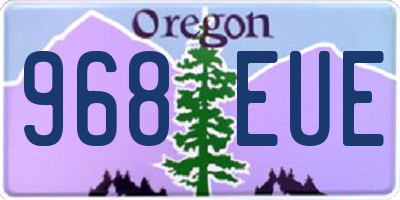 OR license plate 968EUE