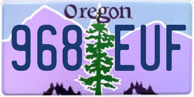 OR license plate 968EUF