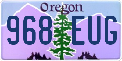 OR license plate 968EUG