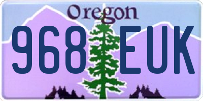 OR license plate 968EUK