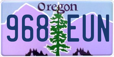 OR license plate 968EUN