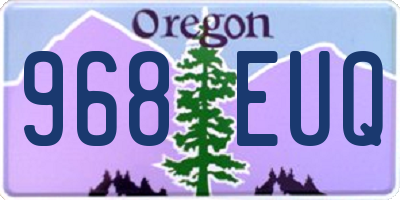 OR license plate 968EUQ