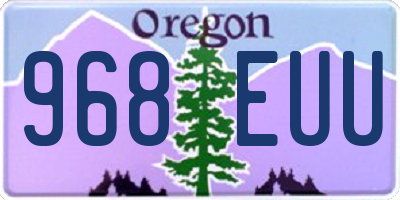 OR license plate 968EUU