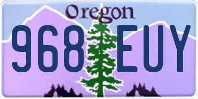 OR license plate 968EUY