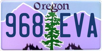 OR license plate 968EVA