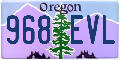 OR license plate 968EVL