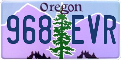 OR license plate 968EVR