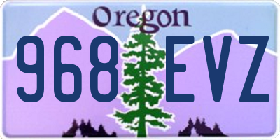OR license plate 968EVZ