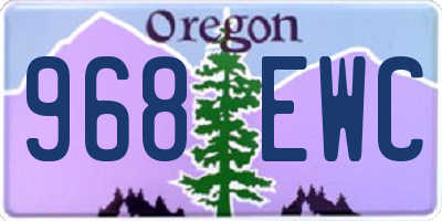 OR license plate 968EWC