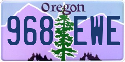 OR license plate 968EWE