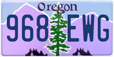OR license plate 968EWG